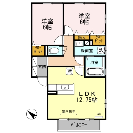 セジュールコートの間取り