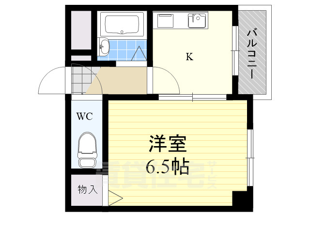 豊中市熊野町のマンションの間取り