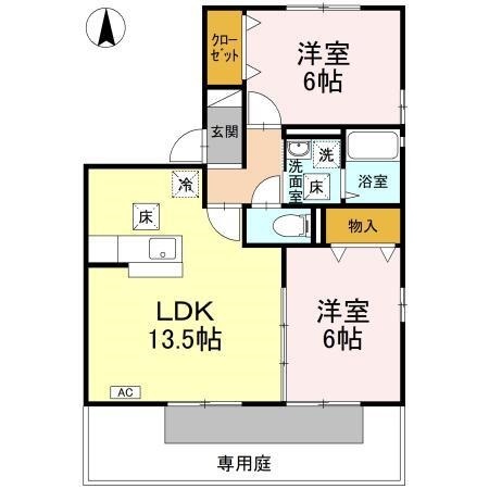 リビングタウン高岡IIの間取り