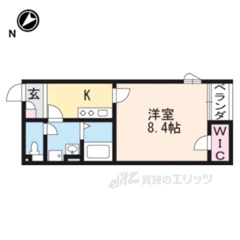 乙訓郡大山崎町字大山崎のアパートの間取り