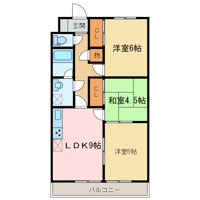 ファミール徳常の間取り