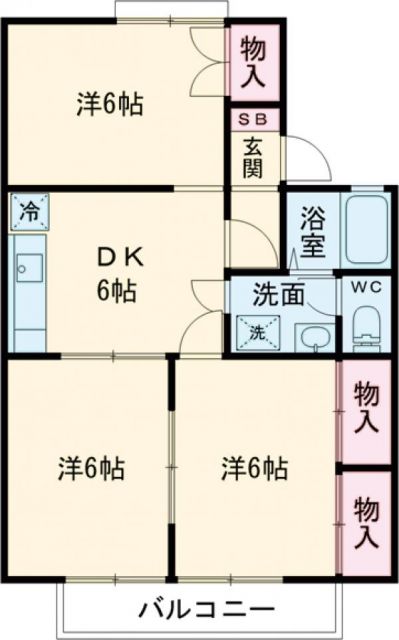 ベルメゾンA棟の間取り