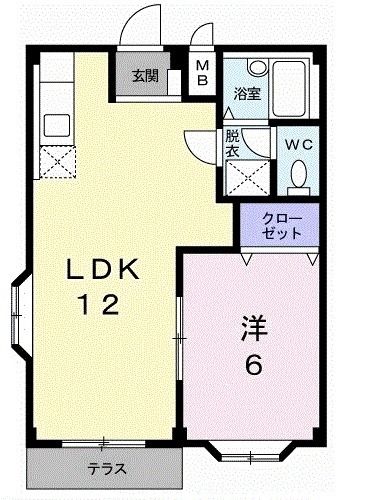 太田市植木野町のアパートの間取り