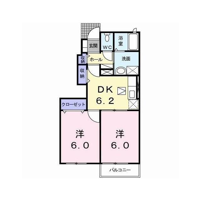 加須市志多見のアパートの間取り