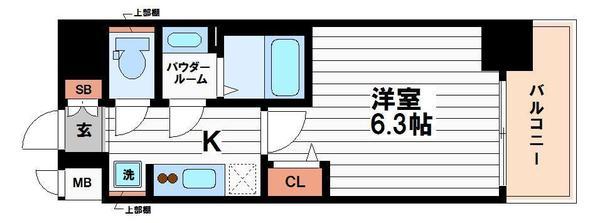 プレサンス堺筋本町ディスティニーの間取り