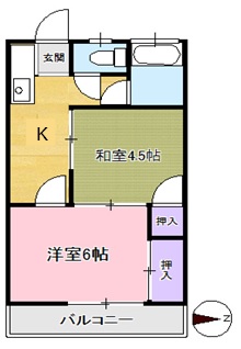 府中市押立町のマンションの間取り