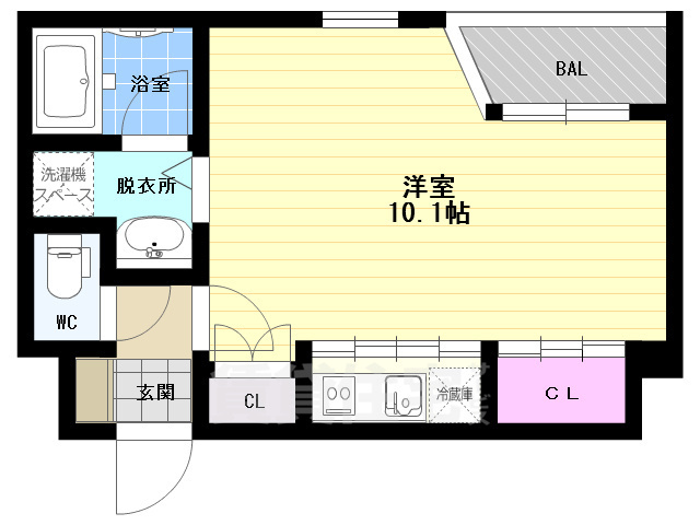 SPACE CUBE HONJINの間取り