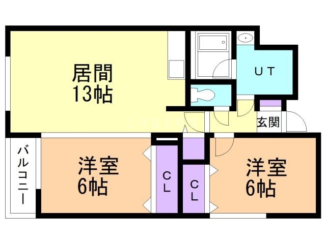 北広島市大曲緑ヶ丘のマンションの間取り