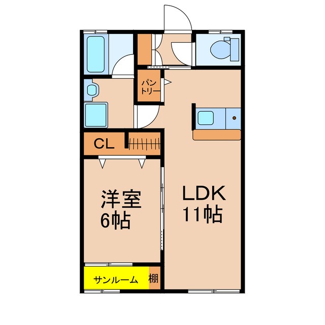 メイツ笠之原　Ａ棟の間取り