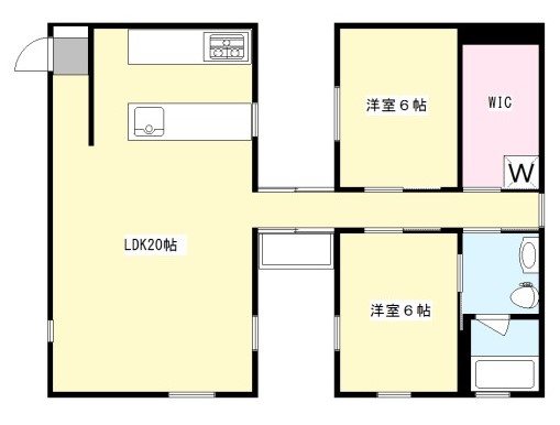 世田谷区赤堤のアパートの間取り