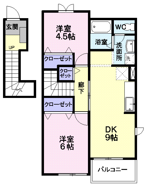 リッチオークヒルズ　Ｂの間取り