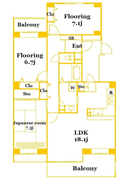 T’s garden西寺尾 E棟の間取り