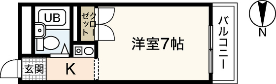 広島市安佐南区緑井のマンションの間取り