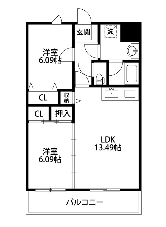 エスポアール弐番館の間取り