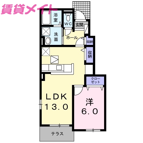 ランドマーク３１５　Ｂの間取り