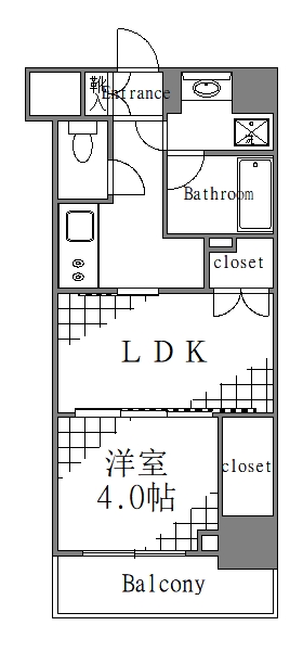 台東区台東のマンションの間取り