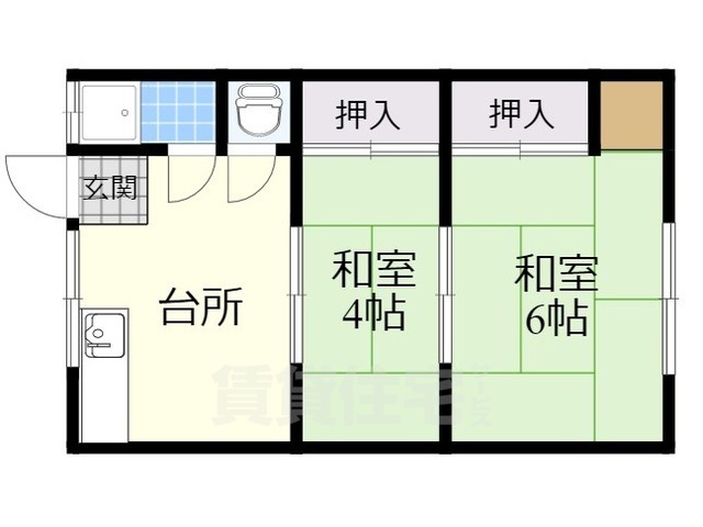 茨木市中村町のマンションの間取り