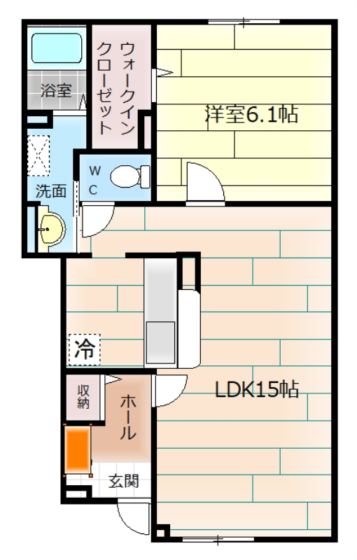 夕張郡栗山町松風のアパートの間取り