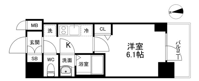 プレサンス松屋町ヴィゴラスの間取り