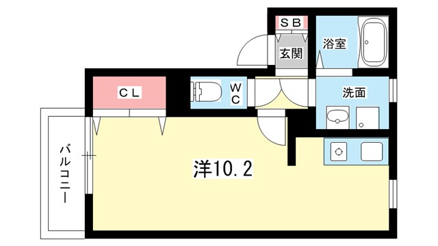 豊中市千里園のアパートの間取り