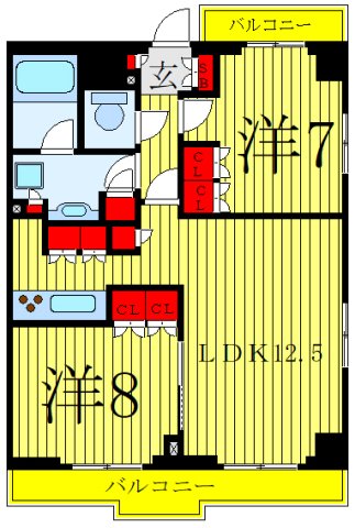 ルーブル王子本町の間取り