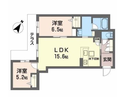 吹田市岸部北のマンションの間取り