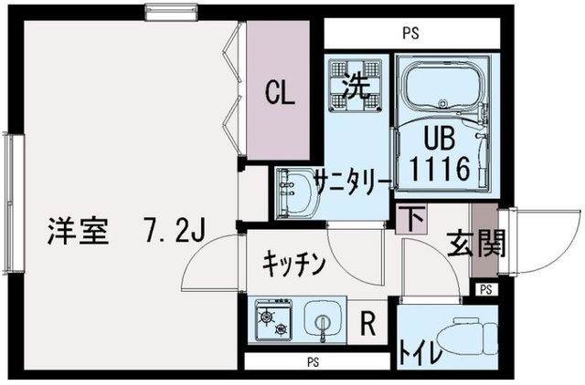 江戸川区江戸川のマンションの間取り