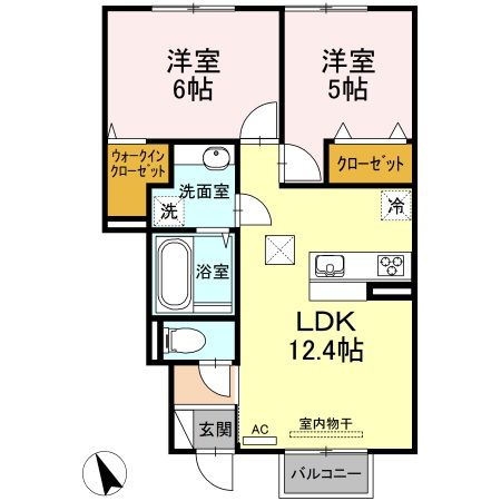 Ｄーｒｏｏｍ茂庭の間取り