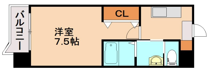 福岡市博多区寿町のマンションの間取り