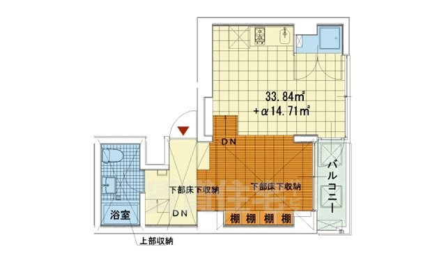 京都市上京区五町目のマンションの間取り