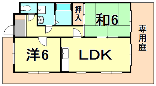 伊丹市南町のアパートの間取り