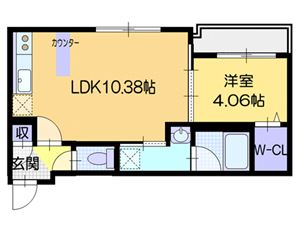 【札幌市中央区北十三条西のマンションの間取り】