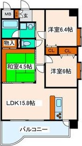 カーレヂ三浦・IIの間取り