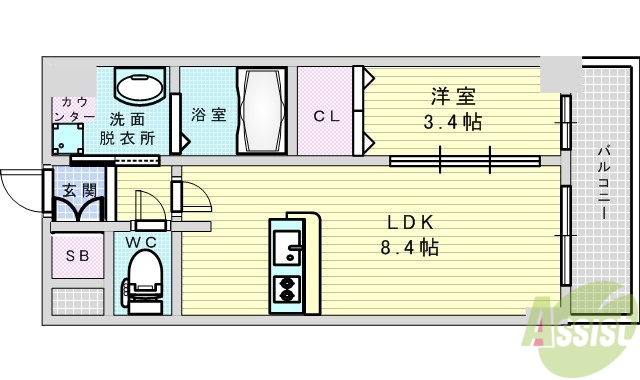 プレサンス新大阪ジェイズの間取り