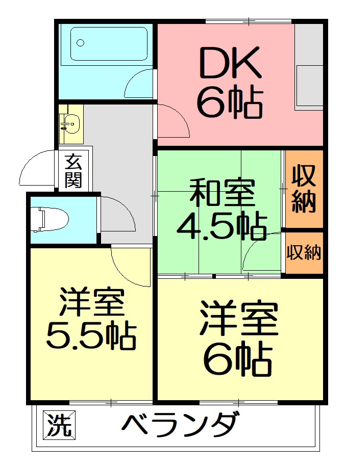 コーポ札場Iの間取り写真