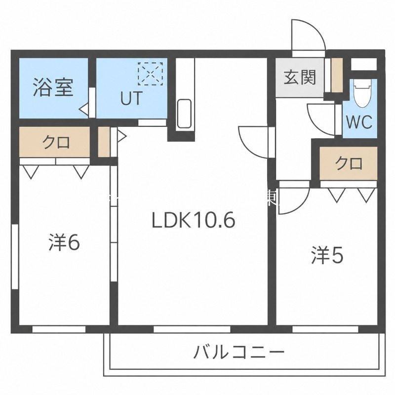 クレアメゾン環状通東の間取り写真