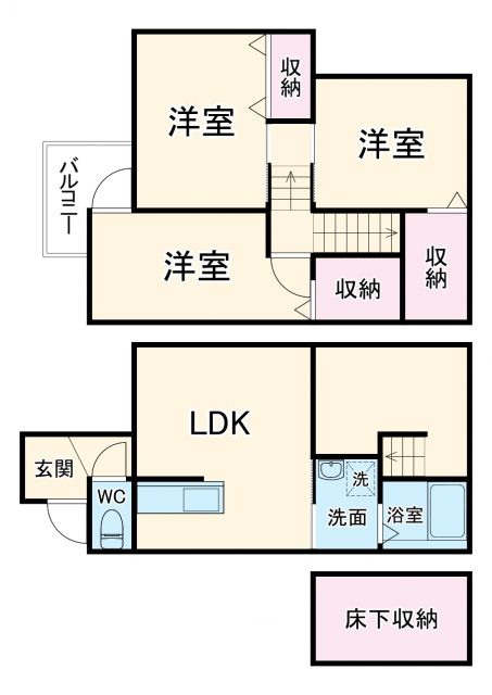 葵西3丁目貸家の間取り写真