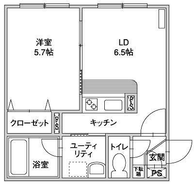 フローラ緑丘の間取り写真
