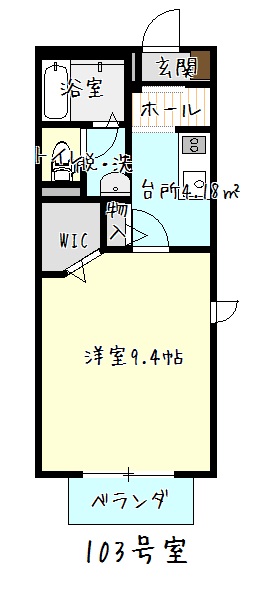 東田川郡三川町大字猪子のアパートの間取り