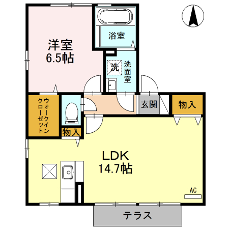 本庄市日の出のアパートの間取り