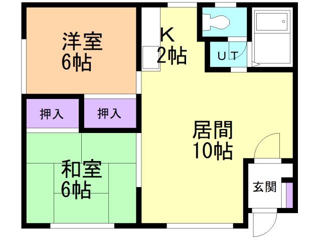 横山アパート　第２の間取り