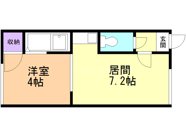 旭川市春光四条のアパートの間取り