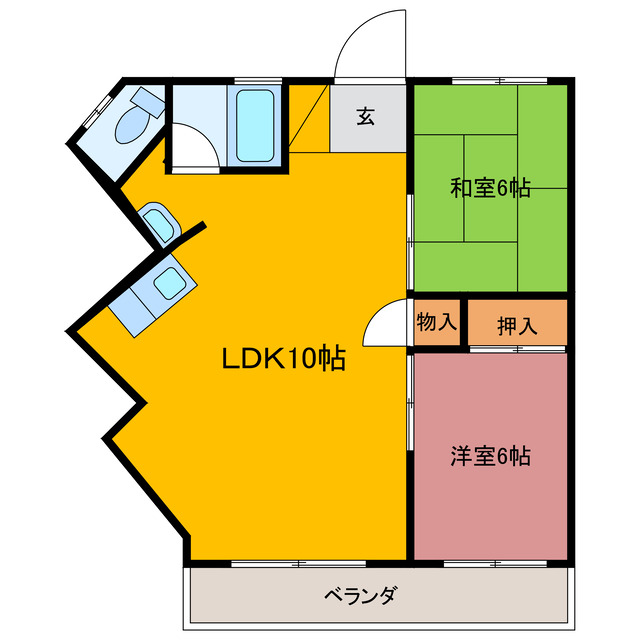 第1ハイツ明治橋の間取り