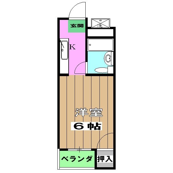 京都市右京区山ノ内大町のマンションの間取り