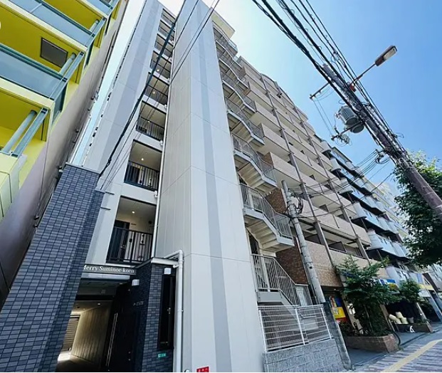 大阪市住之江区御崎のマンションの建物外観