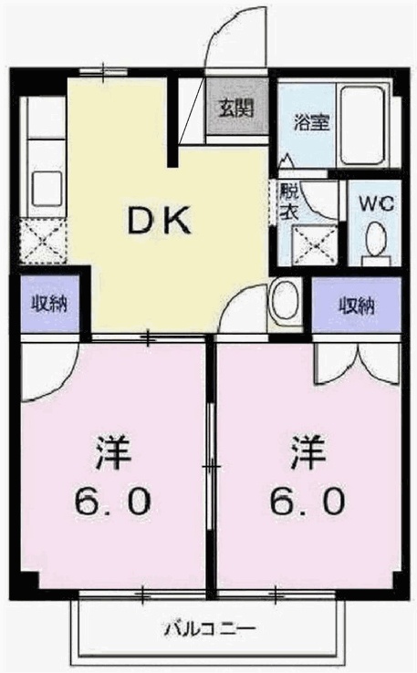 兵庫県加古郡播磨町宮西１（アパート）の賃貸物件の間取り