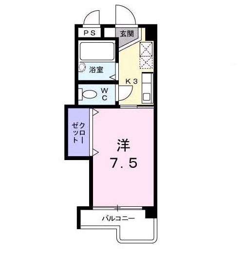 北九州市門司区柳町のマンションの間取り