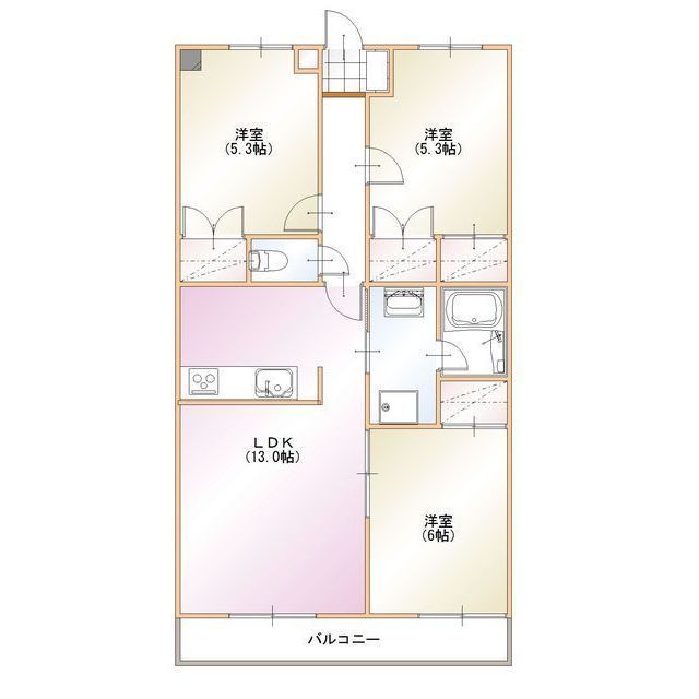 ヒルズ甲府昭和の間取り