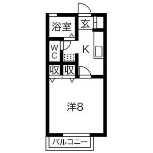 サンハイツ西仙北B棟の間取り