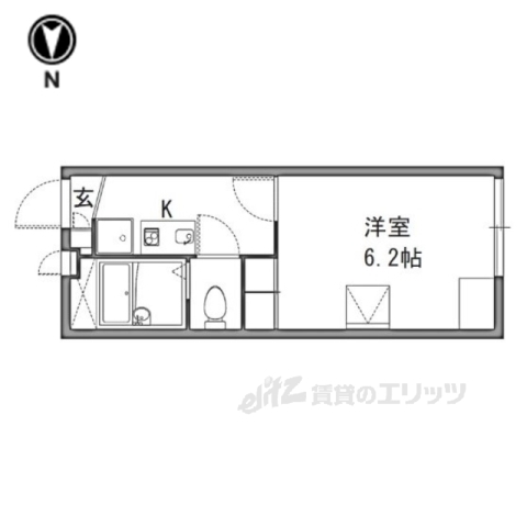 【レオパレスオーキッド２の間取り】